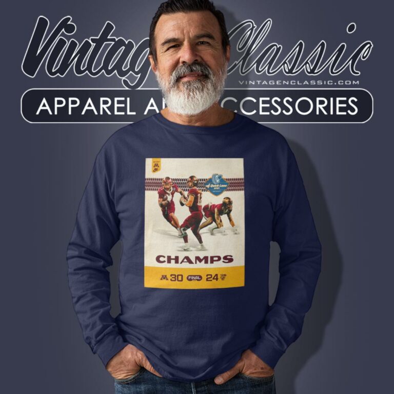 Quick Lane Bowl Minnesota Golden Gophers Champs Poster 2023 Long Sleeve Tee Quick Lane Bowl Minnesota Golden Gophers Champs Poster 2023 Long Sleeve Tee