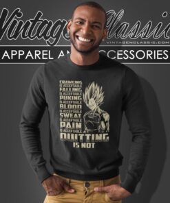 Quitting Is Not Acceptable Vegeta Super Saiyan Shirt