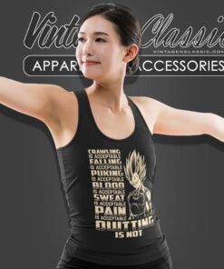 Quitting Is Not Acceptable Vegeta Super Saiyan Tank Top Racerback