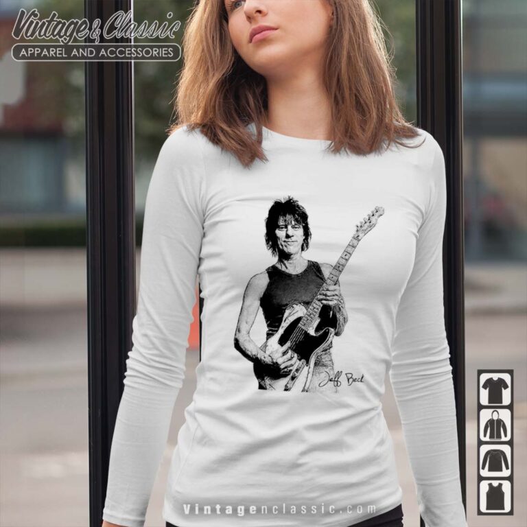 RIP Jeff Beck Drawing Shirt Jeff Beck Longsleeves RIP Jeff Beck Drawing Shirt Jeff Beck Longsleeves