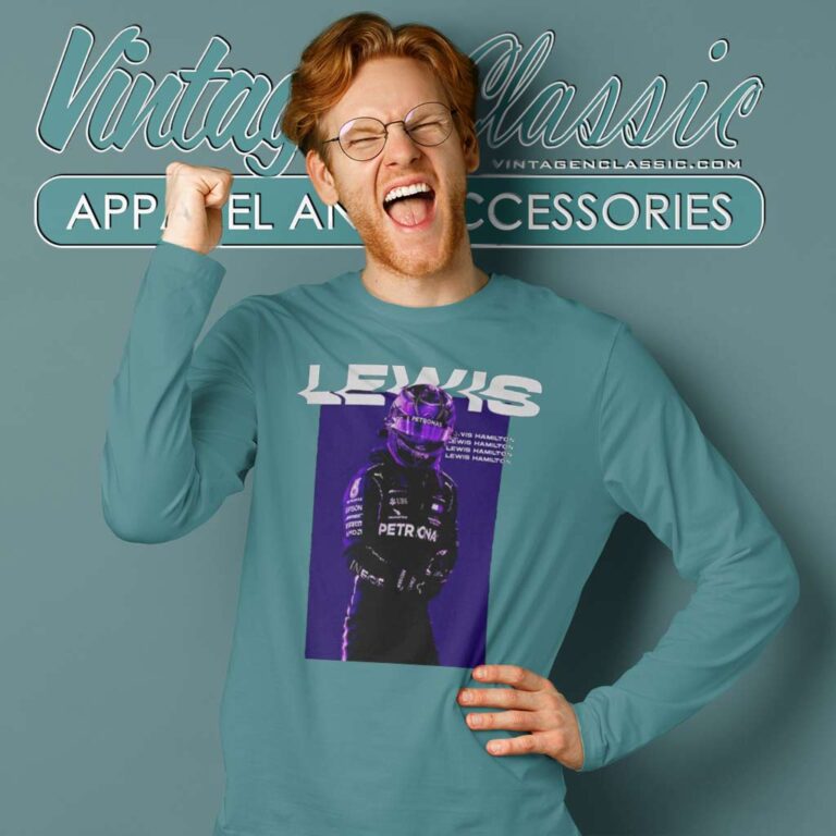 Racing Team F1 Mercedes 2023 Lewis Hamilton Long Sleeve Tee Racing Team F1 Mercedes 2023 Lewis Hamilton Long Sleeve Tee