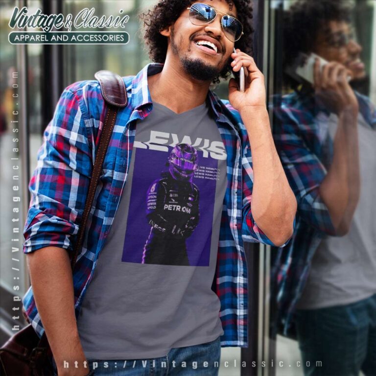 Racing Team F1 Mercedes 2023 Lewis Hamilton V Neck TShirt Racing Team F1 Mercedes 2023 Lewis Hamilton V Neck TShirt