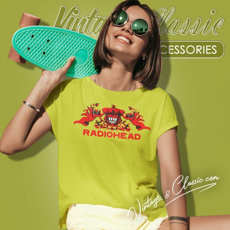 Radiohead Bear Crest Women T Shirt Radiohead Bear Crest Women T Shirt