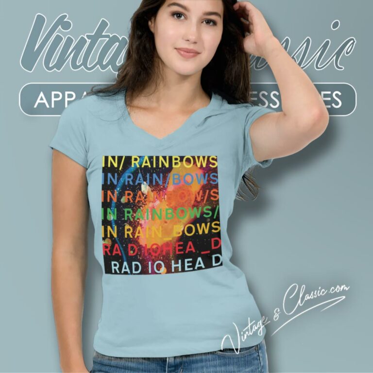 Radiohead In Rainbows V Neck TShirt Radiohead In Rainbows V Neck TShirt