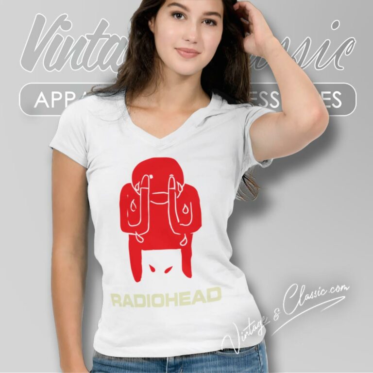 Radiohead Lesgo V Neck TShirt Radiohead Lesgo V Neck TShirt