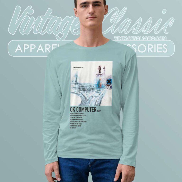 Radiohead Ok Computer Album Long Sleeve Tee Radiohead Ok Computer Album Long Sleeve Tee