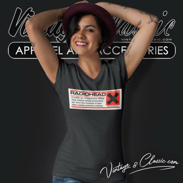 Radiohead Ok Computer Mutagenic V Neck TShirt Radiohead Ok Computer Mutagenic V Neck TShirt