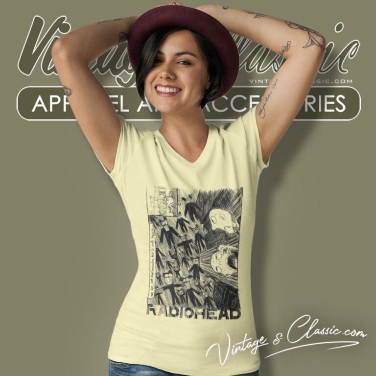 Radiohead Scribble V Neck TShirt Radiohead Scribble V Neck TShirt