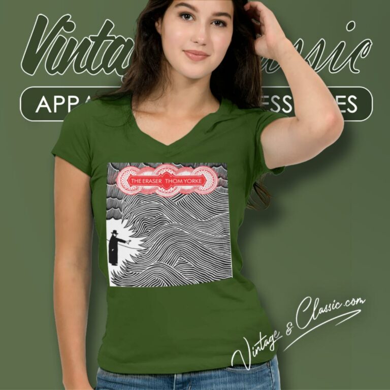 Radiohead The Eraser Thom Yorke V Neck TShirt Radiohead The Eraser Thom Yorke V Neck TShirt