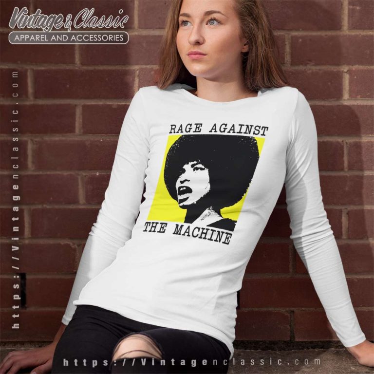Rage Against The Machine Angela Davis Long Sleeve Tee Rage Against The Machine Angela Davis Long Sleeve Tee