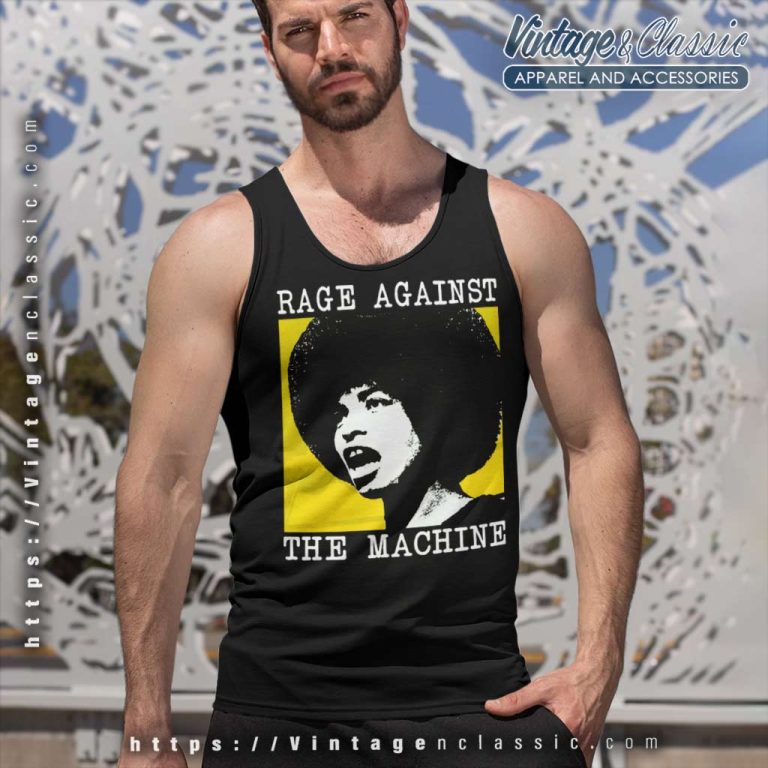 Rage Against The Machine Angela Davis Tank Top Racerback Rage Against The Machine Angela Davis Tank Top Racerback