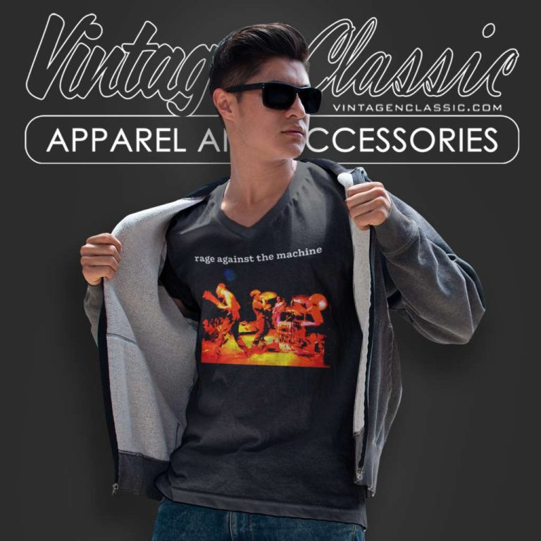 Rage Against The Machine At The Palace V Neck TShirt Rage Against The Machine At The Palace V Neck TShirt