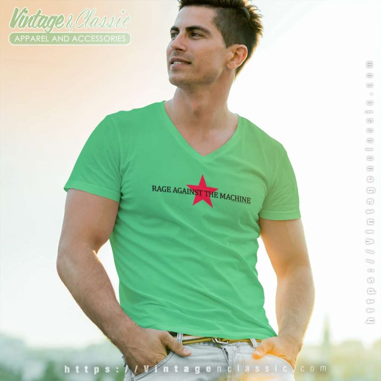 Rage Against The Machine Band V Neck TShirt Rage Against The Machine Band V Neck TShirt