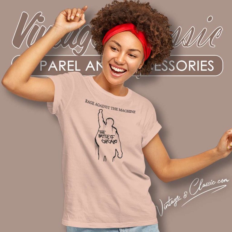 Rage Against The Machine Battle Of Chicago Women TShirt Rage Against The Machine Battle Of Chicago Women TShirt