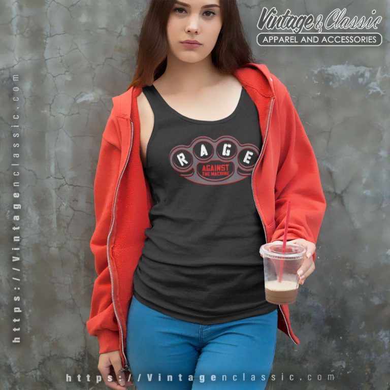 Rage Against The Machine Brass Knuckles Tank Top Racerback Rage Against The Machine Brass Knuckles Tank Top Racerback