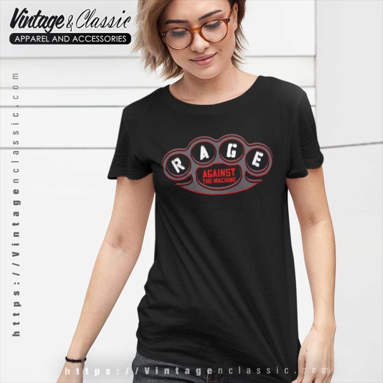 Rage Against The Machine Brass Knuckles Women TShirt Rage Against The Machine Brass Knuckles Women TShirt