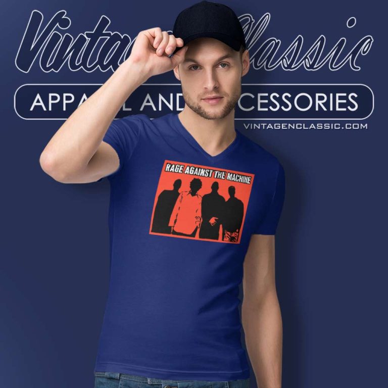 Rage Against The Machine Debut V Neck TShirt Rage Against The Machine Debut V Neck TShirt