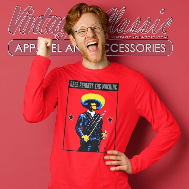 Rage Against The Machine Emiliano Zapata Long Sleeve Tee Rage Against The Machine Emiliano Zapata Long Sleeve Tee