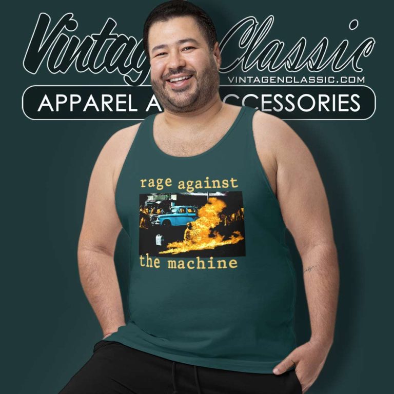 Rage Against The Machine Fire Tank Top Racerback Rage Against The Machine Fire Tank Top Racerback