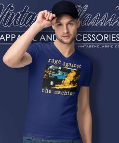 Rage Against The Machine Fire V Neck TShirt
