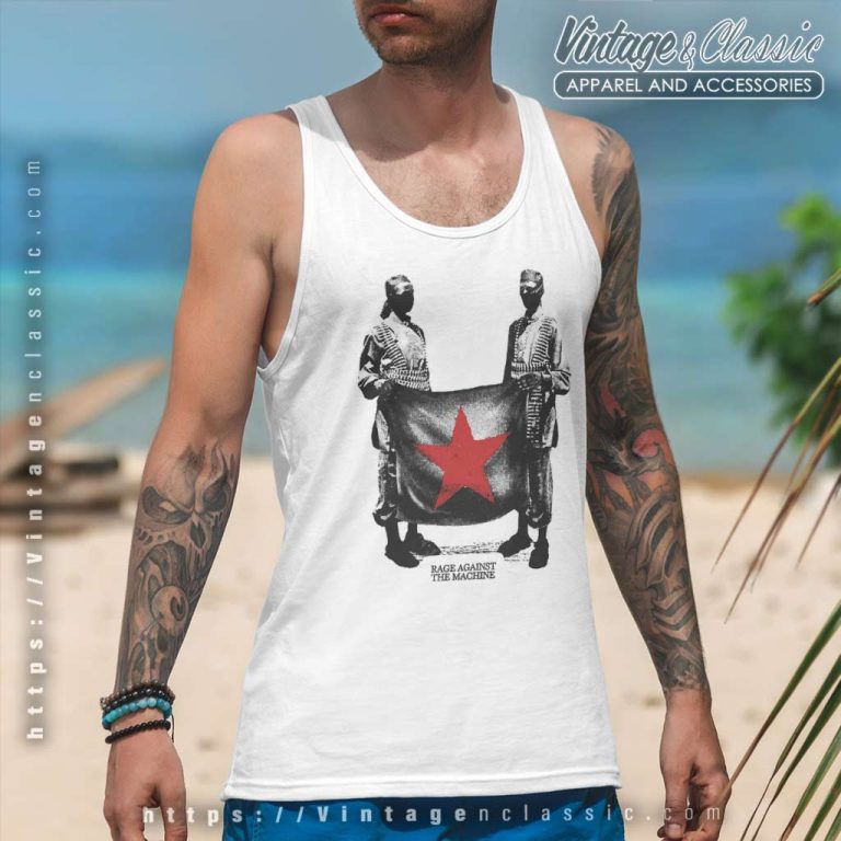 Rage Against The Machine Flagbearer Tank Top Racerback Rage Against The Machine Flagbearer Tank Top Racerback