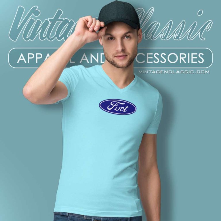 Rage Against The Machine Fuct Ford Logo V Neck TShirt Rage Against The Machine Fuct Ford Logo V Neck TShirt