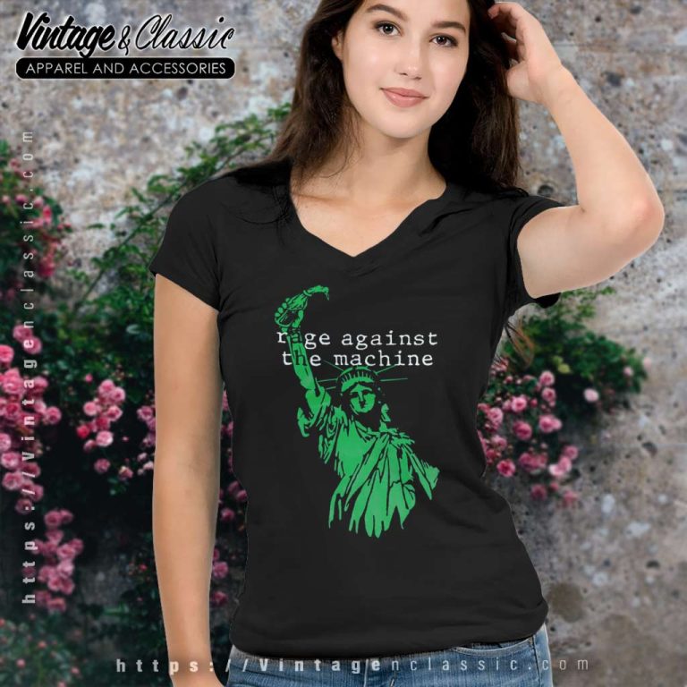 Rage Against The Machine Liberty V Neck TShirt Rage Against The Machine Liberty V Neck TShirt