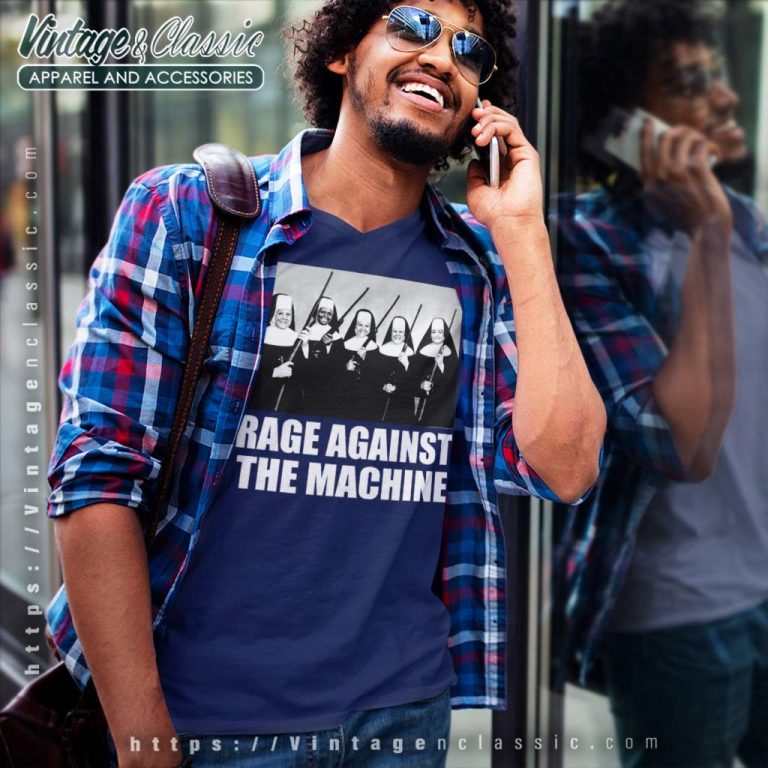 Rage Against The Machine Nuns With Guns V Neck TShirt Rage Against The Machine Nuns With Guns V Neck TShirt