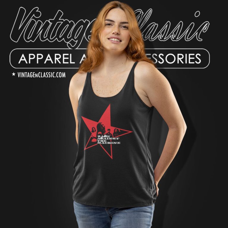 Rage Against The Machine Ratm Star Tank Top Racerback Rage Against The Machine Ratm Star Tank Top Racerback
