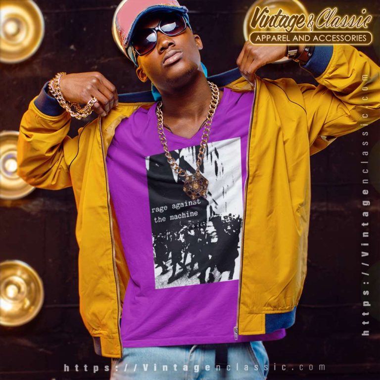 Rage Against The Machine Riot V Neck TShirt Rage Against The Machine Riot V Neck TShirt