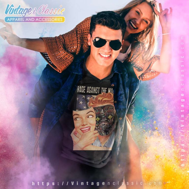 Rage Against The Machine Shirt Behind The Scene Machine V Neck TShirt Rage Against The Machine Shirt Behind The Scene Machine V Neck TShirt