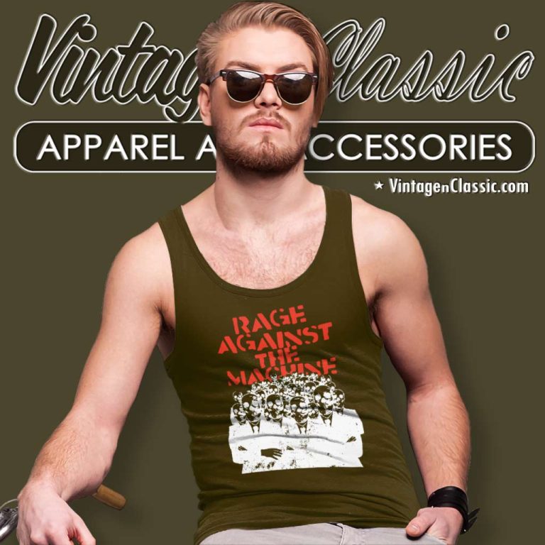 Rage Against The Machine Shirt Crowd Masks Skull Suits Tank Top Racerback Rage Against The Machine Shirt Crowd Masks Skull Suits Tank Top Racerback