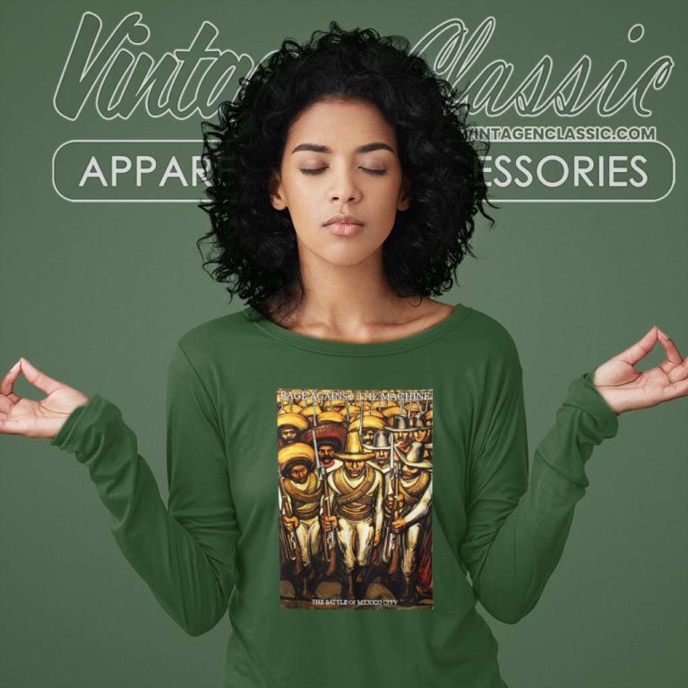 Rage Against The Machine Shirt The Battle Of Mexico City Long Sleeve Tee Rage Against The Machine Shirt The Battle Of Mexico City Long Sleeve Tee