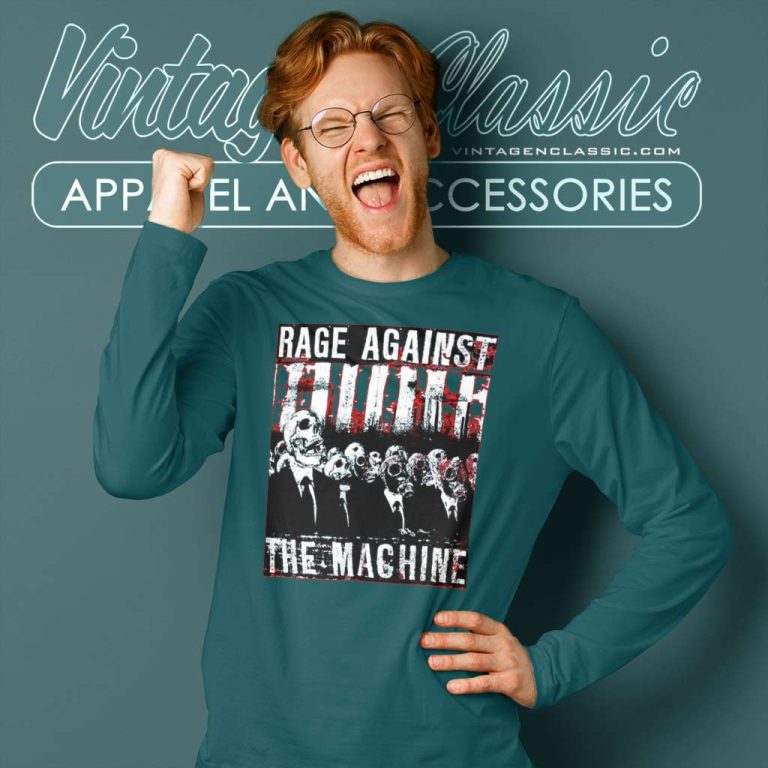 Rage Against The Machine Skull Long Sleeve Tee Rage Against The Machine Skull Long Sleeve Tee