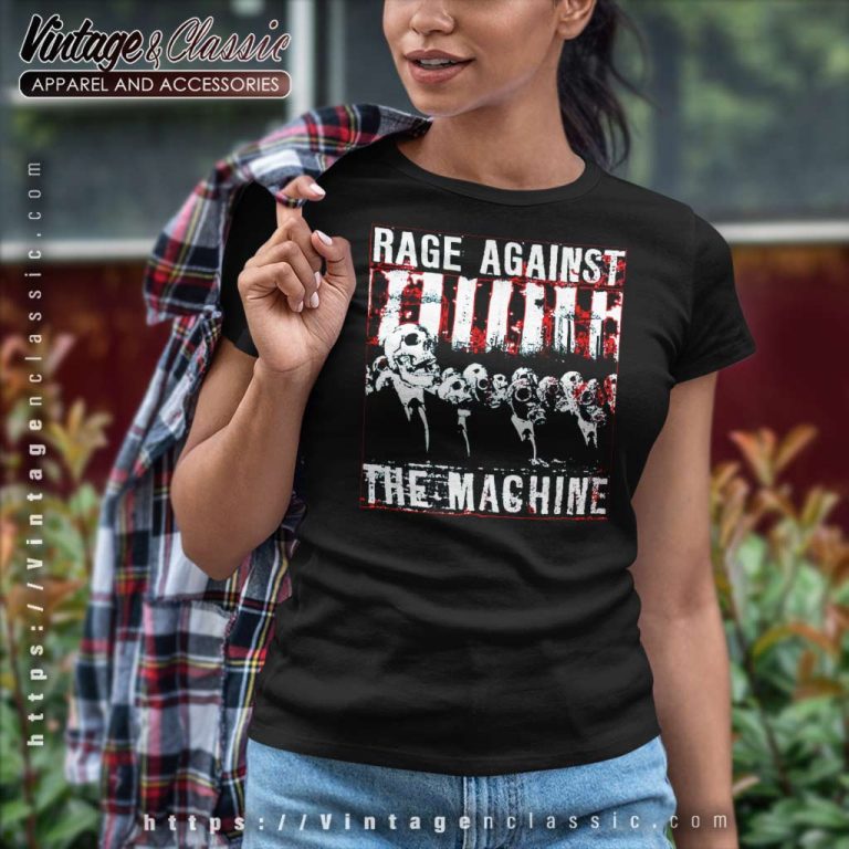 Rage Against The Machine Skull Women TShirt Rage Against The Machine Skull Women TShirt