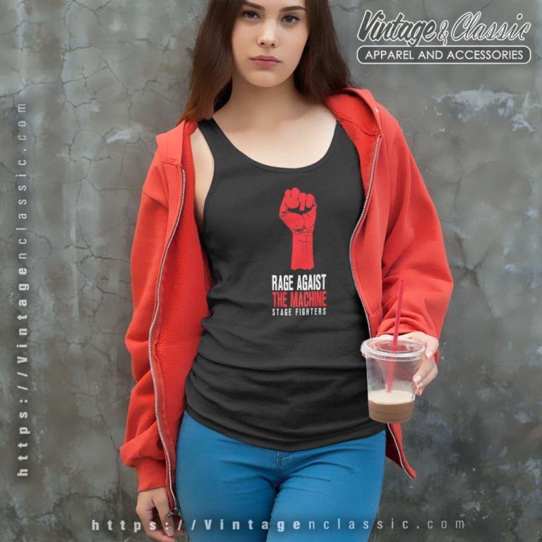 Rage Against The Machine Stage Fighters Tank Top Racerback Rage Against The Machine Stage Fighters Tank Top Racerback