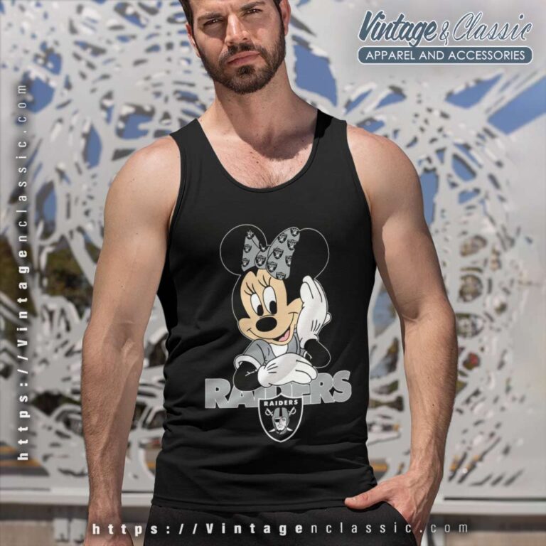 Raiders American Football Team Minnie Mouse Tank Top Racerback Raiders American Football Team Minnie Mouse Tank Top Racerback