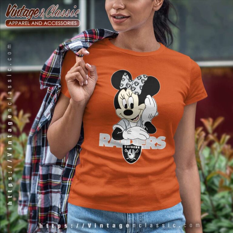 Raiders American Football Team Minnie Mouse Women TShirt Raiders American Football Team Minnie Mouse Women TShirt