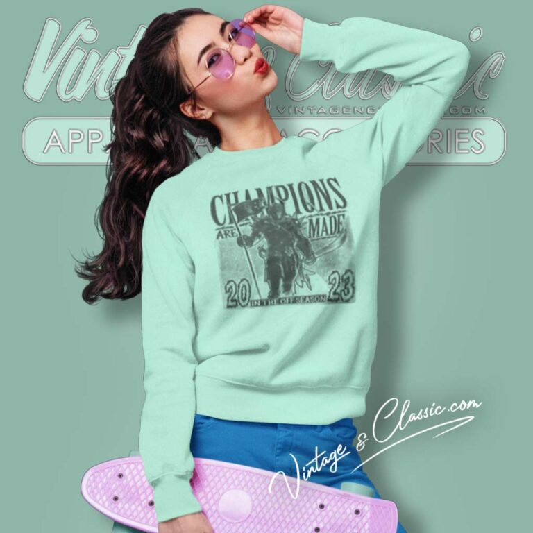 Raiders Antonio Pierce Champions Are Made 2023 In The Off Season Sweatshirt Raiders Antonio Pierce Champions Are Made 2023 In The Off Season Sweatshirt