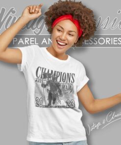 Raiders Antonio Pierce Champions Are Made 2023 In The Off Season Women TShirt