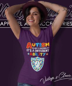 Raiders Autism Is Not A Disability Nfl V Neck TShirt