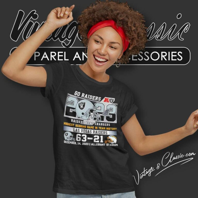Raiders Beat Chargers Highest Scoring Game In Team History Go Raiders Women TShirt Raiders Beat Chargers Highest Scoring Game In Team History Go Raiders Women TShirt