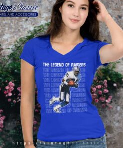 Raiders Legend Cliff Branch Football V Neck TShirt