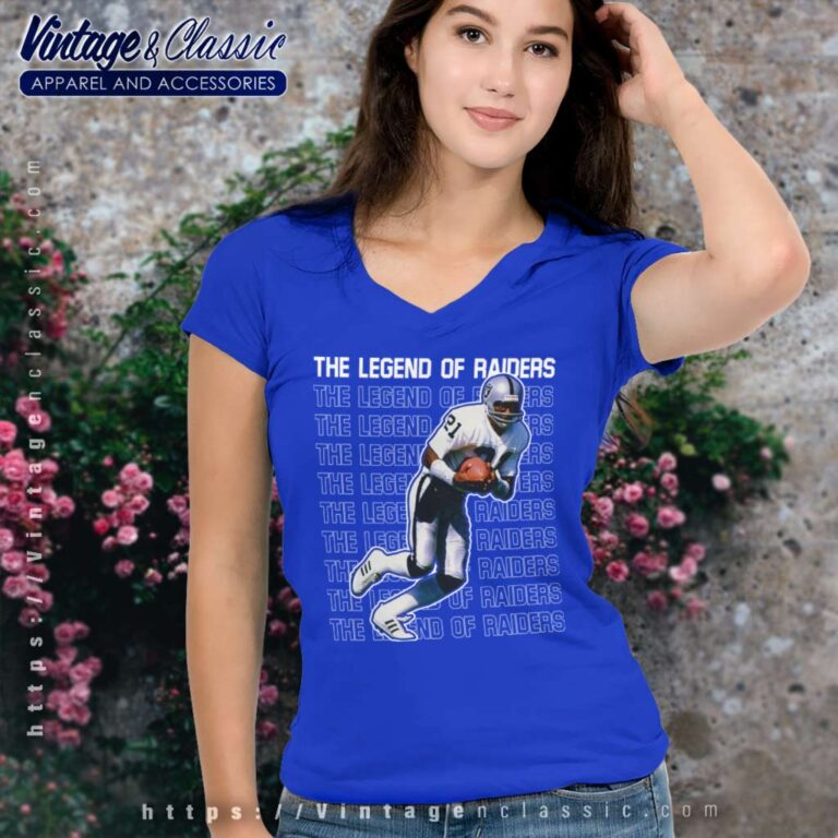 Raiders Legend Cliff Branch Football V Neck TShirt Raiders Legend Cliff Branch Football V Neck TShirt
