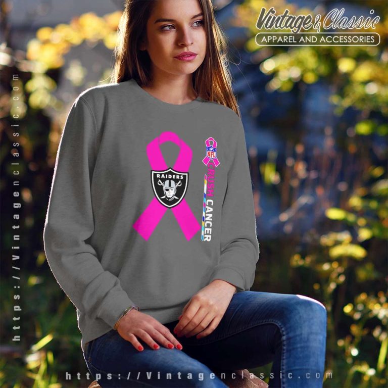Raiders Nfl Crush Cancer 2023 Sweatshirt Raiders Nfl Crush Cancer 2023 Sweatshirt