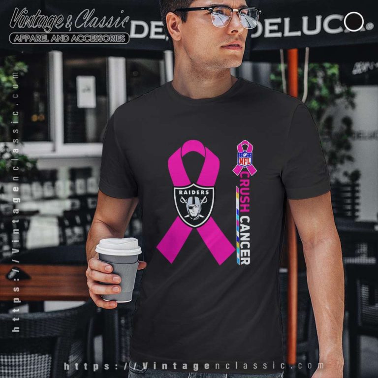 Raiders Nfl Crush Cancer 2023 T Shirt Raiders Nfl Crush Cancer 2023 T Shirt