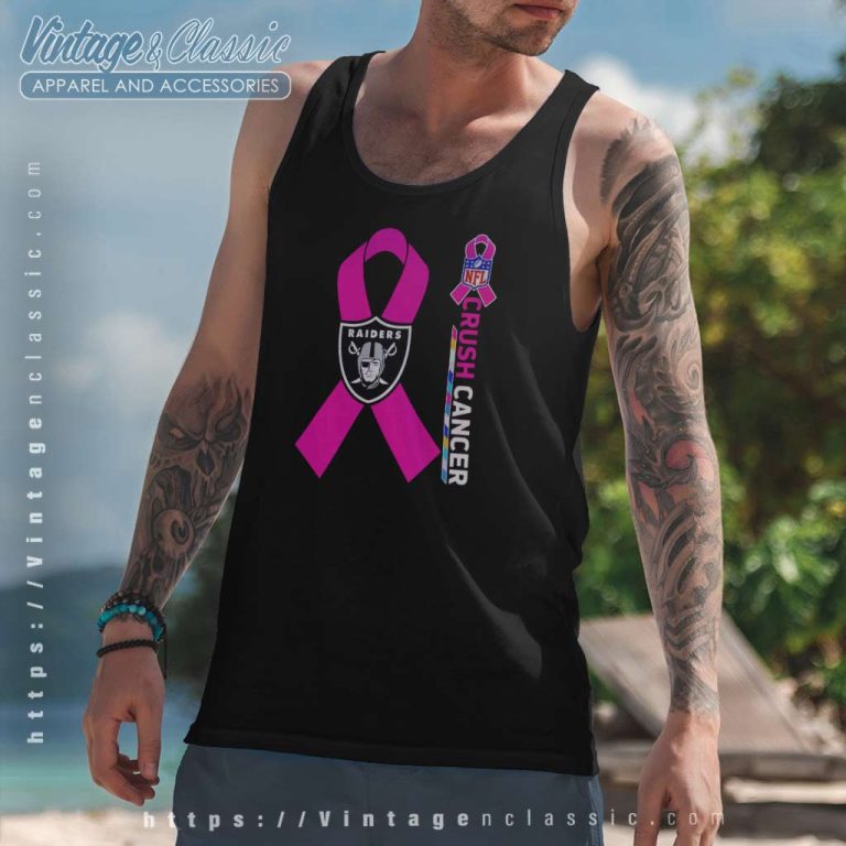 Raiders Nfl Crush Cancer 2023 Tank Top Racerback Raiders Nfl Crush Cancer 2023 Tank Top Racerback