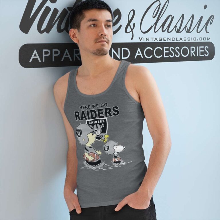 Raiders Snoopy Plays The Football Tank Top Racerback Raiders Snoopy Plays The Football Tank Top Racerback