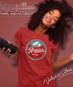 Rainier Beer Mountain Logo Women T Shirt