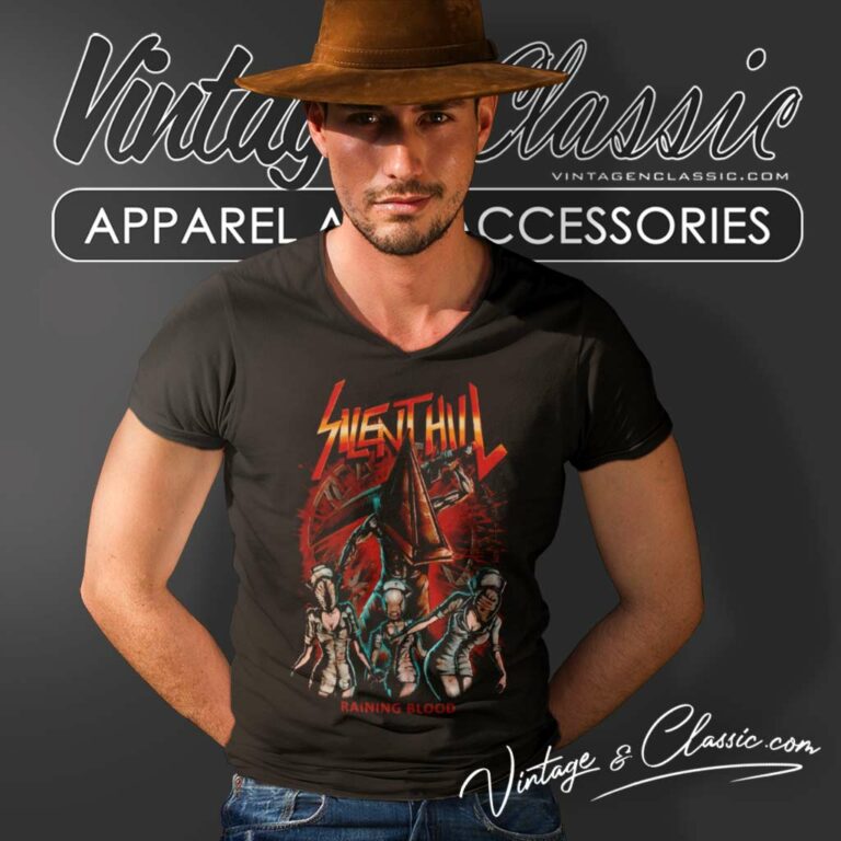 Raining Blood Silent Hill V Neck TShirt Raining Blood Silent Hill V Neck TShirt